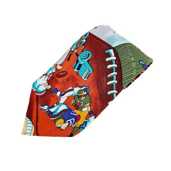 Nicole Miller Tie Vintage 1991 Football Game Day Collection 100% Silk Hand Sewn - Picture 9 of 9
